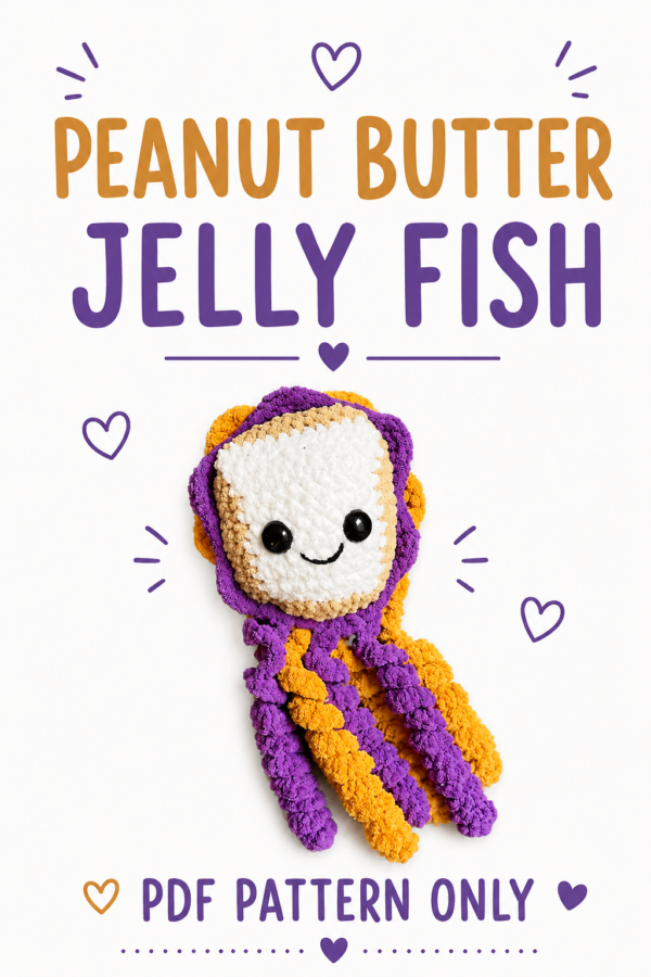 Peanut Butter Jellyfish Crochet Pattern PDF | Amigurumi Jellyfish Plush Tutorial